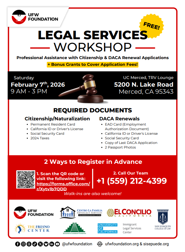 Legal Services Workshop Flyer English